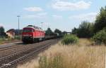 232 609-8 mit den umgeleiteten 45369 NN-Cheb in Wiesau.