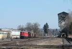 232 569-4 mit einem nur 3 Wagen 45365 Nrnberg - Cheb in Pechbrunn.