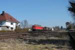 232 569-4 mit einem nur 3 Wagen 45365 Nrnberg - Cheb in Pechbrunn.