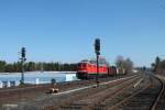 232 569-4 mit einem nur 3 Wagen 45365 Nrnberg - Cheb in Pechbrunn.