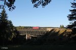 232 909 mit dem 51082 Leipzig - Nürnberg Frankenwald Umleiter das Fichtelnaab Viadukt bei Neusorg.