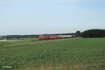 233 572 + GA 185 002 ziehen den 51750 NNR - Leipzig Engelsdorf , Frankenwald Umleiter bei Oberteich.