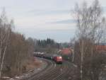 233 636-0 kommt mit dem EZ 51612 Leipzig Engelsdorf - Nürnberg bei der Einfahrt in Marktredwitz.