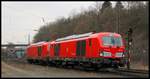 247 903 und 247 902 DB Cargo bei der Überführung nach Leipzig Engelsdorf am 09.02.17 in Götzenhof