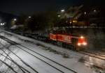   Heute musste ich länger arbeiten, so sah ich auf der Heimfahrt was am Herdorfer Einfahrtsignal stehen und gleich drauf fuhr sie auch los...