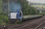 275 636 alias V155 der Rurtalbahn am 24.07.09 im Bauzugdienst in Kreuztal