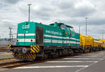   Die 293 511-2 (92 80 1293 511-2 D-LDS) des Eutiner Eisenbahnunternehmen LDS GmbH (LDS steht für Logistik, Dienstleistungen und Service) steht am 07.07.2019 mit dem Drehhobel D-HOB 4.0 (D-HOB