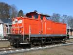 Die zur Usedomer Eisenbahngesellschaft(UEG)zhlende 345 100,am 06.April 2012,in Putbus.