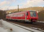 611 001 auf berfhrungsfahrt am 20.02.10 in Jossa