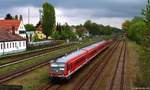 Als S-Bahn Ersatzzug nach Berlin-Lichtenberg fuhren 628 656 & 657 am 05.05.17 durch den Bf.