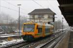 Die  kurzweilige  Ablösung ist da...VT 650.61 der ODEG als RB 93 von Bad Berleburg nach Siegen am 31.12.14 in Kreuztal.