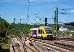   Der VT 202 (95 80 0640 102-9 D-HEB) ein Alstom Coradia LINT 27 der (Hessische Landesbahn), als RB 90  Westerwald-Sieg-Bahn  (Westerburg - Altenkirchen - Au/Sieg - Betzdorf - Siegen), fährt am