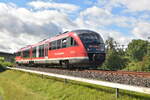 Die Brüllmücke 642 225 ist hier auf der Madonnenlandbahn bei Buchen unterwegs gen Walldürn Als RB84.  15.9.25