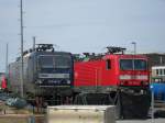 143 041-2(RBH)und 143 936-3 ist nicht mehr betriebsfhig beide standen am 24.04.10 im BW Rostock