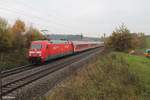 101 125-3 zieht bei Fahlenbach den RE 4011 Nürnberg - München NIM (München Nürnberg Express).