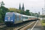 Scanbild von 101 087 mit ein IR nach Emden, am 13 April 2001 Köln Deutz durchfahrend.