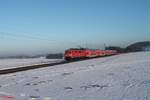 111 227 als RE 4858 München - Nürnberg bei Seubersdorf.