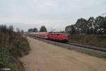 111 106-1 zieht als RE 59150 München - Nürnberg bei Rohrbach (Ilm) 21.10.17