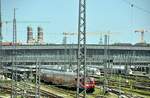 München Hbf von der Donnersberger Brücke gesehen am 04.06.2022.