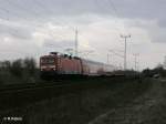 114 029-2 mit RE18150 Frankfurt/Oder - Brandenburg HBF bei Frankfurt/Oder Nuhnen.