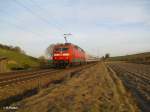 120 110-2 schiebt ein IC bei Fahlenbach nach Nrnberg.