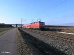 143 893-6 schiebt S10 nach Halle bei Schkeuditz West.