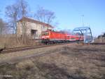 143 868-9 verlsst Eisenhttenstadt mit der RB11 Cottbus.