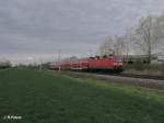 143 151-9 schiebt RB26142 Leipzig HBF – Lutherstadt Wittenberg bei Podelwitz.