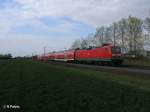 143 893-6 zieht RB 26115 Lutherstadt Wittenberg – Leipzig HHB bei Podelwitz.