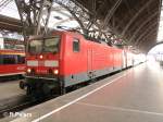 143 143-6 hat Leipzig HBF mit einer S-Bahn aus Wurzen erreicht.