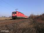 143 135-2 schiebt den RB15525 Wiesbaden HBF bei Geisenheim.