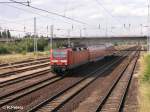 143 305-1 verlsst Eisenhttenstatd mit den RB11 Cottbus.