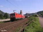 143 925-6 verlsst Oberwesel mit ein RE Koblenz.