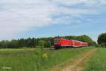 143 248 zieht bei der Netztrennstelle Mainz/Bischofsheim die RB75 15756 Darmstadt - Wiesbaden.