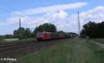 145 033-7 mit einem gedecktem Gterzug bei Briesen (Mark) 02.06.09