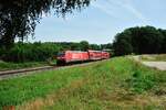 146 222-5 schiebt bei Singrün den RE 50 4859 Nürnberg - München.