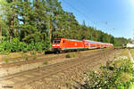 146 243-1 als RE50 4858 München - Nürnberg bei Ochenbruck. 15.09.23