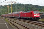 Am 14 September 2019 verlsst ein RE mit 146 212 Plochingen.