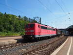 151 035-3 im chubbetrieb in Geislingen / Steige am 22.06.2014.