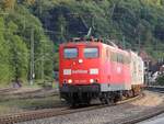 151 131-0 mit Containerzug in Geislingen/Steige am 20.09.2012.
