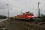 189 017-7 mit Containerzug nach Bad Schandau in Saarmund.