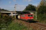 155 127-4 mit ein gemischten Gterzug bei Frankfurt/Oder Nuhnen.