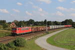 155 060 mit einem gemischten Gterzug am 31. August 2019 bei Langwedel.