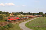 155 013 mit einem gemischten Gterzug am 31. August 2019 bei Langwedel.