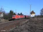 185 176-5 mit 163 und Kohlezug bei Frankfurt/Oder Nuhnen.