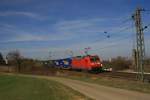 185 062-7 mit LKW-Walter bei Fahlenbach.