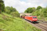 185 397-7 + 185 219-3 mit Kohlezug nach Linz bei Postbauer-Heng.