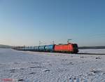 185 173-2 zieht einen Ganzzug RTI-Wagons bei Seubersdorf.