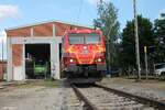 Die neue Werbelok von DB Cargo in Nürnberg.