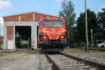 Die neue Werbelok von DB Cargo in Nürnberg.